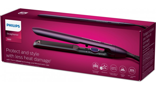 Philips 7000 series BHS752/00 hair styling tool Straightening iron Warm Purple 2 m