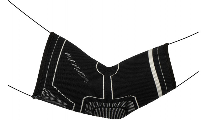 Elbow support with elasticstrap AVENTO 44SB Black/Silver grey S/M