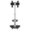 Techly Floor Support with Shelf Trolley TV LCD/LED/Plasma 37-70" White