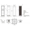 Linkbasic rack cabinet 19'' 27U 600x1000mm black (perforated steel front door)