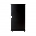 Linkbasic rack cabinet 19'' 22U 600x600mm black (smoky-gray glass front door)