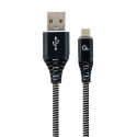 Cablexpert CC-USB2B-AMMBM-2M-BW USB cable USB 2.0 USB A Micro-USB B Black