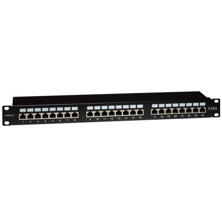 EMITERNET paneel 19" 24xRJ45 STP cat.6 (1U) riiuliga EMS/PPFA674EKS248C6