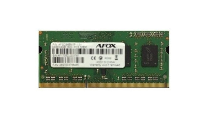 AFOX SO-DIMM DDR3 8GB memory module 1600 MHz LV 1,35V
