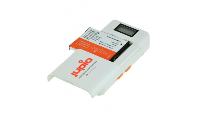 Jupio Universālais ātrais lādētājs Li-Ion - AA + 2.1A USB ar LCD