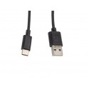 Lanberg kaabel USB-C (M) - AM 1m, must