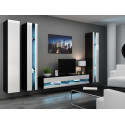 Cama Shelf unit VIGO NEW 180/40/30 black/white gloss