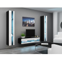 Cama Shelf unit VIGO NEW 180/40/30 black/white gloss