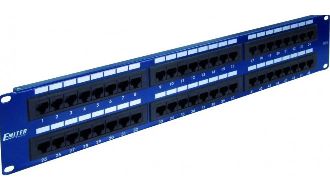 EMITERNET PANEL 19", 48XRJ45 UTP CAT.5E (2U) BLUE DCN/PPFA652K488C5E