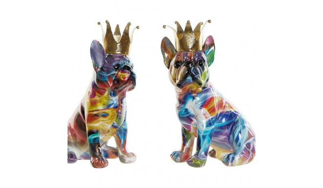 Decorative Figure DKD Home Decor 18,5 x 11,5 x 23,5 cm Multicolour Dog (2 Units)