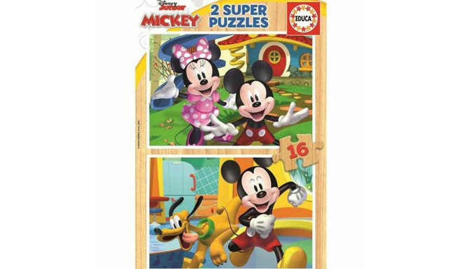 2-Puzzle Set Mickey Mouse 19287 16 Pieces 36 cm