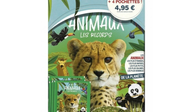 Le Monde Des Animaux - Les Records - Lot 3 Blisters De 8 Pochettes
