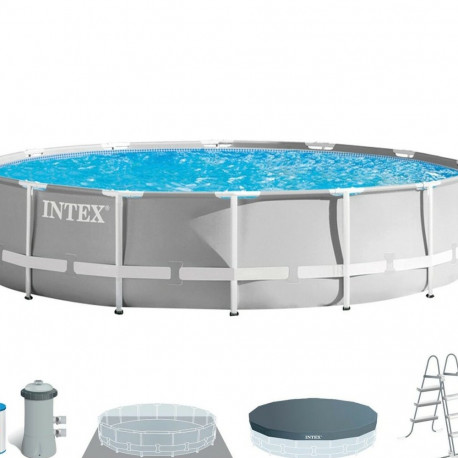 Baseins Noņemams Intex Prism Frame 14.614 l Pelēks 457 x 107 cm