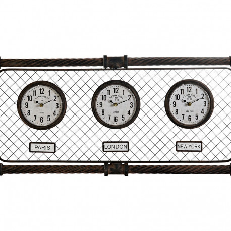 Wall Clock Home ESPRIT Dark grey polypropylene Iron 93 x 5 x 42 cm