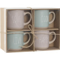 Набор из 4 кружек Mug Home ESPRIT Синий Розовый Керамика город