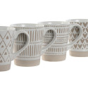 Набор из 4 кружек Mug Home ESPRIT Белый Бежевый Керамика Boho 360 ml