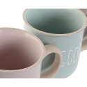 4 Piece Mug Set Home ESPRIT Blue Pink Stoneware Urban