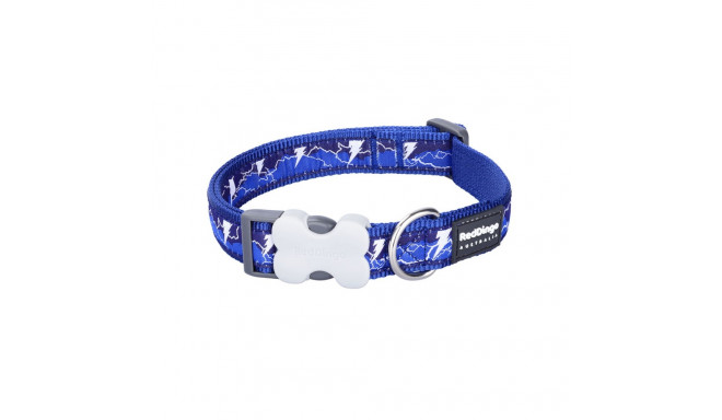 Dog collar Red Dingo STYLE LIGHTNING Navy Blue