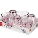 Set of glasses Bormioli Rocco Flora 6 Units Pink Glass 260 ml