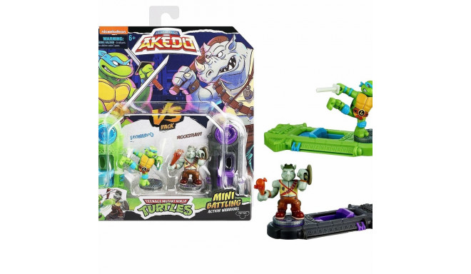 Combat figures Teenage Mutant Ninja Turtles Legends of Akedo: Leonardo vs Rocksteady