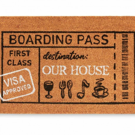 Kāju slaukāmais paklājs Boarding Pass Dabisks 60 x 1 x 40 cm (12 gb.)