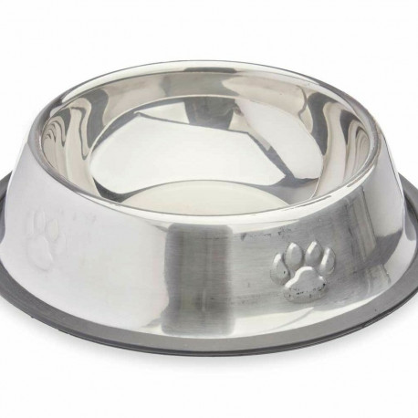 Dog Feeder Mascow 311 311 Grey Silver Rubber Metal 18 x 4,5 x 18 cm 35 x 0,03 x 25 cm (24 Units)