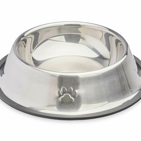 Dog Feeder Mascow 310 310 Grey Silver Rubber Metal 22 x 5 x 22 cm 22 x 6 x 22 cm (12 Units)