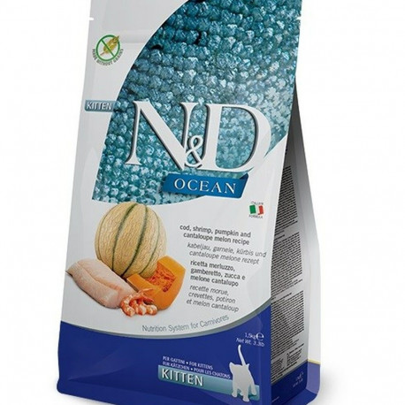 Kassitoit Farmina N&D Ocean Kõrvits Tursk 1,5 Kg