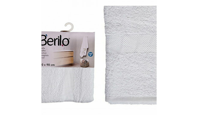 Bath towel 50 x 90 cm White (6 Units)