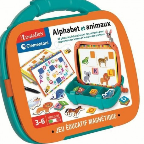 Board game Clementoni Magnetic Letters & Animals Case (FR)