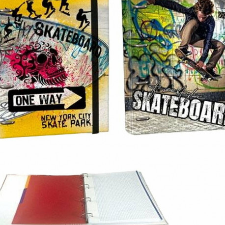 Ring binder SENFORT Skateboard Multicolour A4