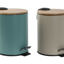 Waste bin Home ESPRIT Beige Turquoise Modern 3 L (2 Units)