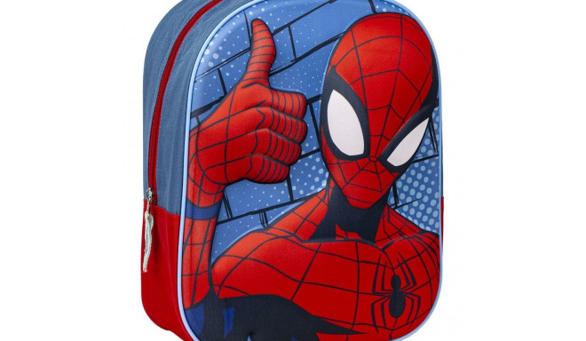 3D Child bag Spider-Man Red Blue 25 x 31 x 10 cm