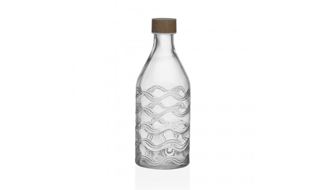 Bottle Versa 1 L Waves Glass Aluminium 9,8 x 25,1 x 9,8 cm