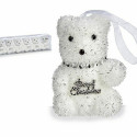 Christmas Decorations Set Bear Silver White 5,5 x 7 x 5,5 cm (12 Units)