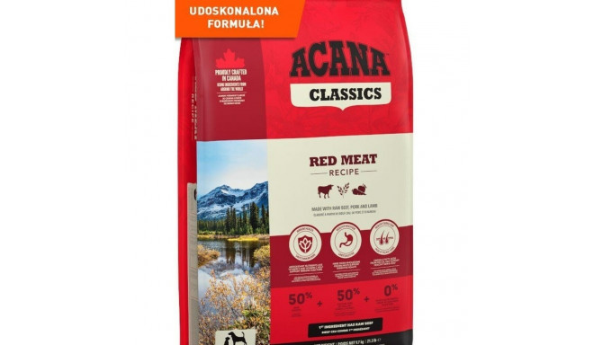 Sööt Acana Dog TF Classics Red Täiskasvanu Vasikaliha 9,7 Kg