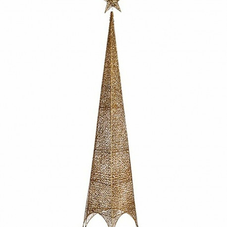 Christmas Tree Star Tower Golden Metal Plastic 34 x 154 x 34 cm (6 Units)