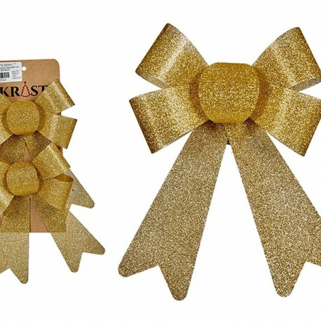 Christmas Decorations Set Krist+ 65546 65546 Golden PVC 16 x 3 x 18 cm 16 x 32 x 3 cm Lasso (24 Unit