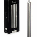 Candle Set 2 x 2 x 20 cm Silver (12 Units)