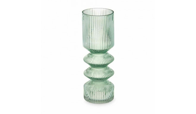 Vase Gift Decor VGSY0823S-GRE VGSY0823S-GRE Green Crystal Stripes 8 x 23 x 8 cm (8 Units)