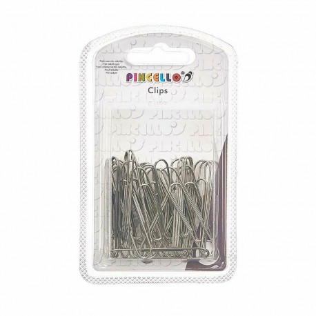 Клип Pincello 383 Серебристый Металл Большой (24 штук)