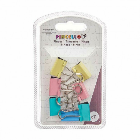 Clamps Pincello 387 387 Multicolour Metal Clip Small (24 Units)