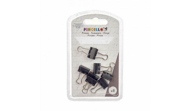 Clamps Clip Small Black Metal (24 Units)