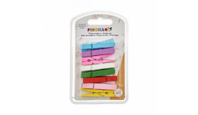 Зажимы Pincello 398 Разноцветный Деревянный Большой (24 штук)