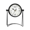 Table clock Black Metal 15,5 x 20 x 11 cm (4 Units)