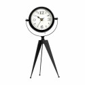 Table clock Tripod Black Metal 12 x 30 x 12 cm (4 Units)