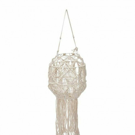 Latarnia Gift Decor JC20-24238PC JC20-24238PC Valge Puuvill Kristall Makramee 24 x 90 x 24 cm (4 Ühi