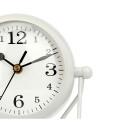 Table clock White Metal 18 x 21 x 12 cm (4 Units)