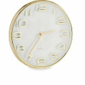 Wall Clock Squared Circular Golden Glass Plastic 33 x 33 x 5,5 cm (6 Units)