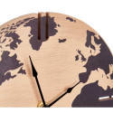 Table clock World Map Black Metal MDF Wood 22,5 x 30,5 x 12 cm (6 Units)